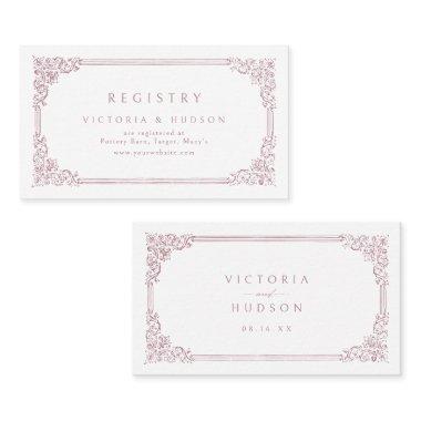 Dusty Pink Vintage Frame Elegant Bridal Registry Place