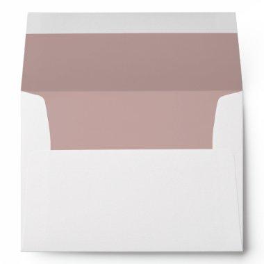 Dusty Pink Wedding Elegant Modern Return Address Envelope