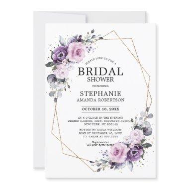 Dusty Purple Blooms Geometric