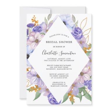 Dusty Purple Blue Floral