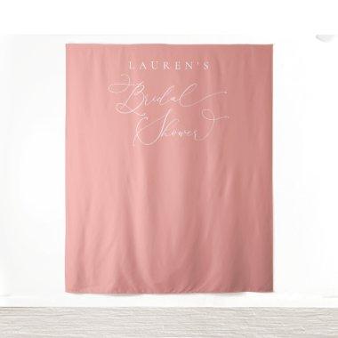 Dusty Rose Blush Pink Bridal Shower Photo Backdrop