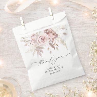 Dusty Rose Boho Blush Flowers  Favor Bag