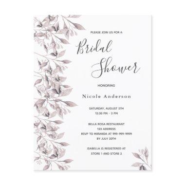 Dusty rose botanical Bridal Shower invitation PostInvitations