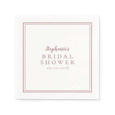 Dusty Rose  Wedding Simple Modern Napkins
