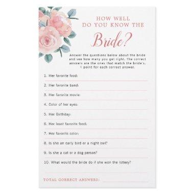 Dusty Rose Eucalyptus Floral Bridal Shower Game