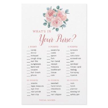 Dusty Rose Eucalyptus Purse Bridal Shower Game