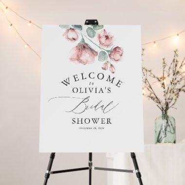 Dusty Rose Floral Elegant  Welcome Foam Board