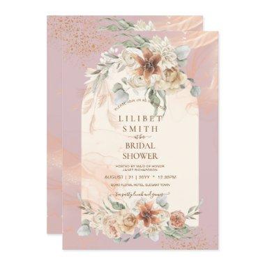 Dusty Rose Floral Pampas Grass Boho
