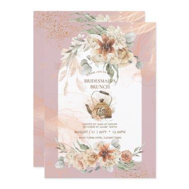 Dusty Rose Floral Pampas Grass Boho