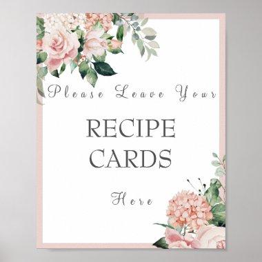Dusty Rose Leave your recipe Invitations here Poster