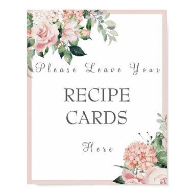 Dusty Rose Leave your recipe Invitations here Poster