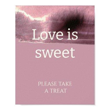 Dusty Rose Mauve love is sweet   Poster