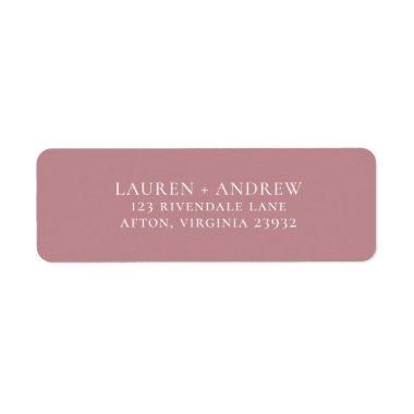 Dusty Rose Minimalist Return Address Label