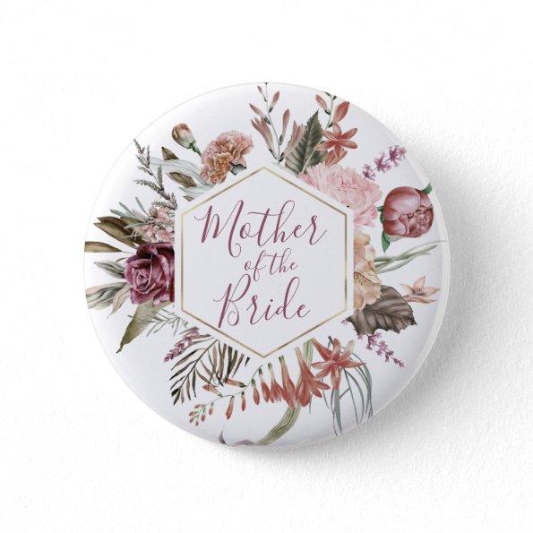 Dusty Rose Mother of the Bride Button