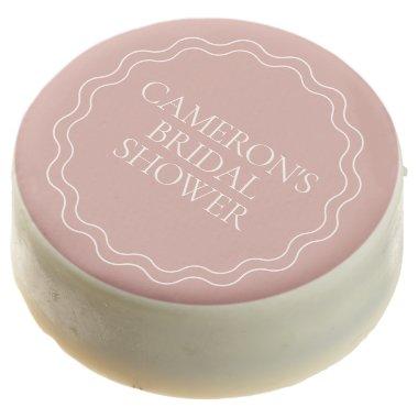 Dusty Rose | Wavy Scallop Border  Chocolate Covered Oreo
