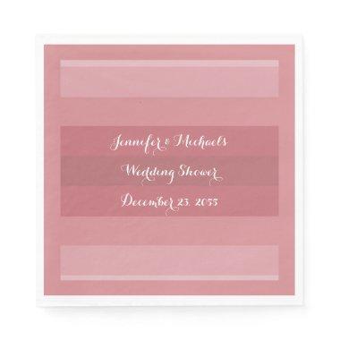 Dusty Rose Wedding Shower, Anniversary Party Paper Napkins