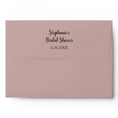 Dusty Rose Weddings Pink Custom Bridal Shower Envelope