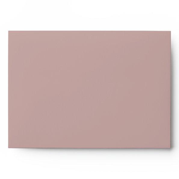 Dusty Rose Weddings Simple Pink Custom Bridal Envelope