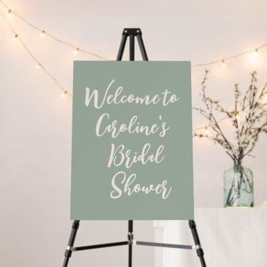 Dusty Sage Green Simple  Welcome Sign