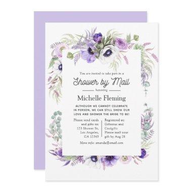 Dusty Violet Floral Bridal Shower by Mail Invitations