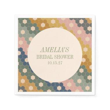 Earthy Boho Chic Vintage Custom Bridal Shower Napkins