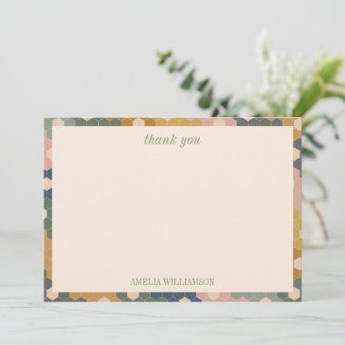 Earthy Boho Vintage Bridal Shower Personalized Thank You Invitations