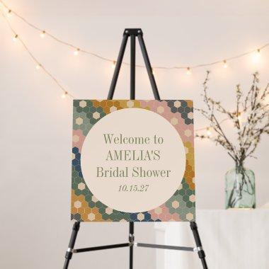 Earthy Boho Vintage Custom Bridal Shower Welcome Foam Board