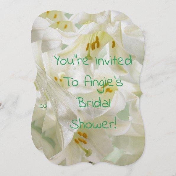 Easter lilies bridal shower Invitations