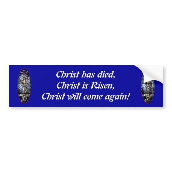 Easter: Resurrection of Christ stained glass Bumper Sticker