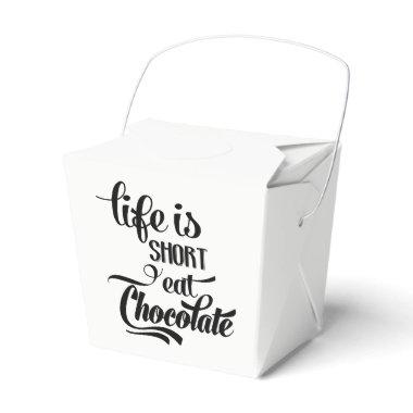 Eat Chocolate Addict Love Chocolate Wedding Party Favor Boxes