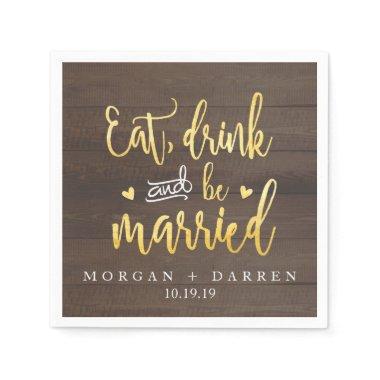 Eat Drink and Be Married Napkin