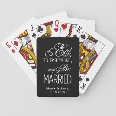 Eat Drink and Be Married Playing Invitations