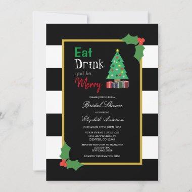 Eat Drink And Be Merry Bridal Shower Invitations