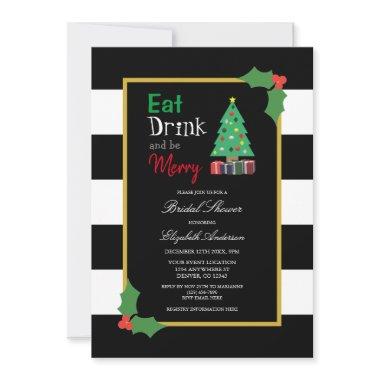 Eat Drink And Be Merry Bridal Shower Invitations