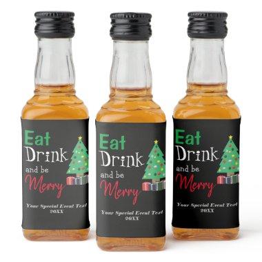 Eat, Drink, and be Merry Liquor Bottle Label