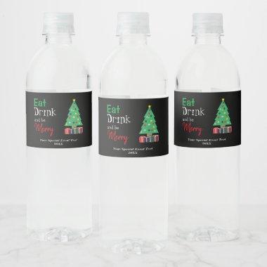 Eat, Drink, and be Merry Water Bottle Label