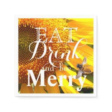 Eat Drink and bee Merry Paper Napkins