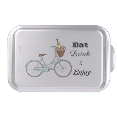 Eat Drink and Enjoy Cake Pan with Bicycle