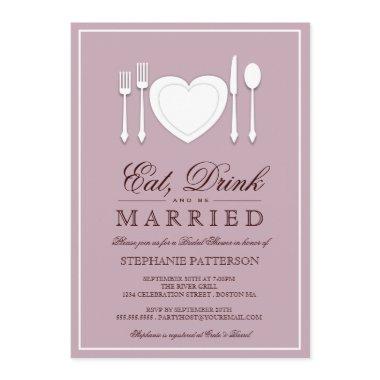 Eat Drink & Be Married Bridal Shower Invitations