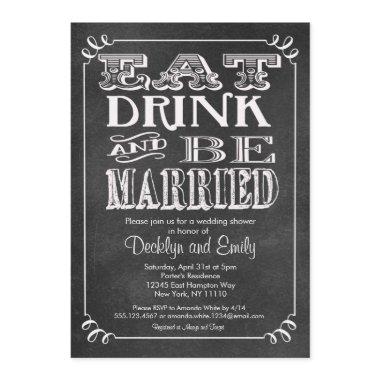 Eat Drink Be Married Chalkboard  Wedding