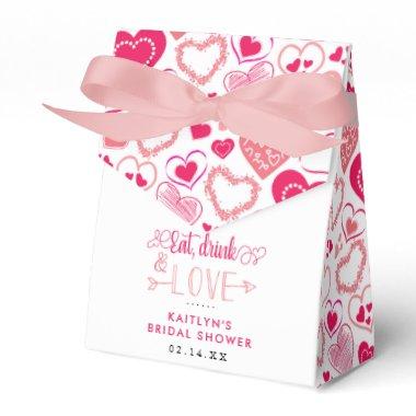 "Eat, Drink & Love" Valentine's Day Bridal Shower Favor Boxes
