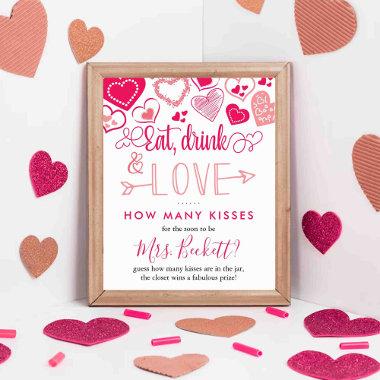 "Eat, Drink & Love" Valentine's Day Bridal Shower Poster