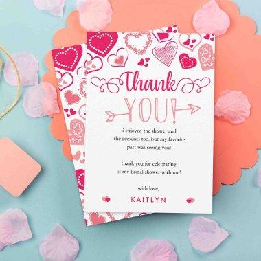 "Eat, Drink & Love" Valentine's Day Bridal Shower Thank You Invitations