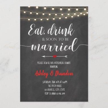 Eat drink n soon to be married Invitations