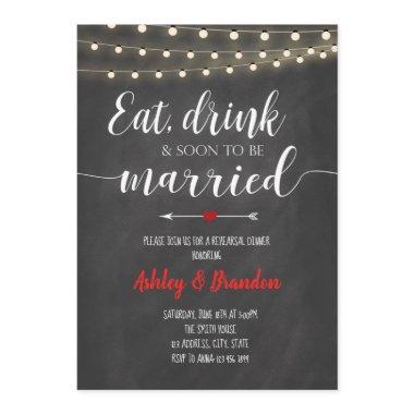 Eat drink n soon to be married Invitations