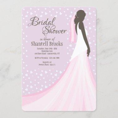 Ebony Bride Bridal Shower Invitations