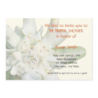 Edelweiss floral Bridal Shower Invitation Invitations