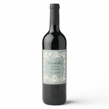 Edelweiss Hand-Illustrated Personalized Watercolor Wine Label