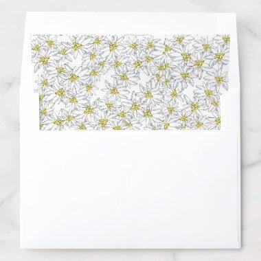 Edelweiss Pattern Sound of Music Theme Whimsical Envelope Liner