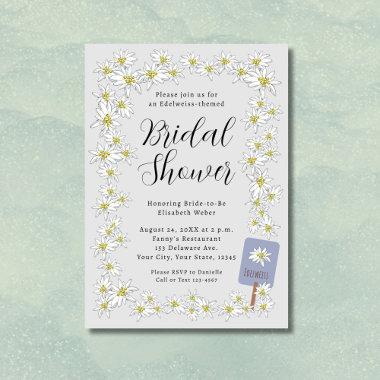 Edelweiss Sound of Music Bridal Shower Hand-Drawn Invitations